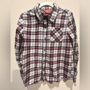 Joe Fresh Kids Plaid Button Down Shirt - Red, Blue, White